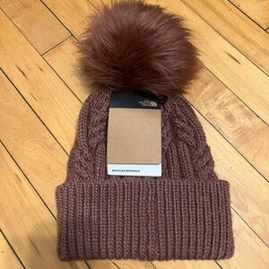 NWOT The North Face — Mega Pom Beanie in Wild Ginger